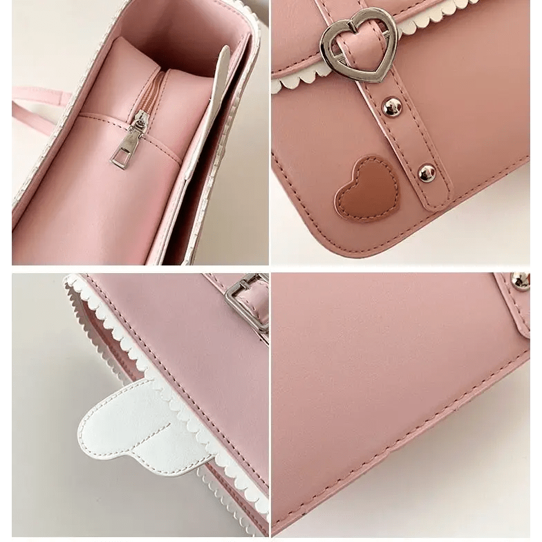 Menhera Inspired Paste Goth Backpack Purse with Heart Design - Cosparty