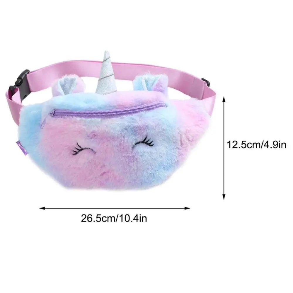 Milky Pastel Plush Unicorn Fanny Packs for Kawaii and Lolita Fashion - Cosparty