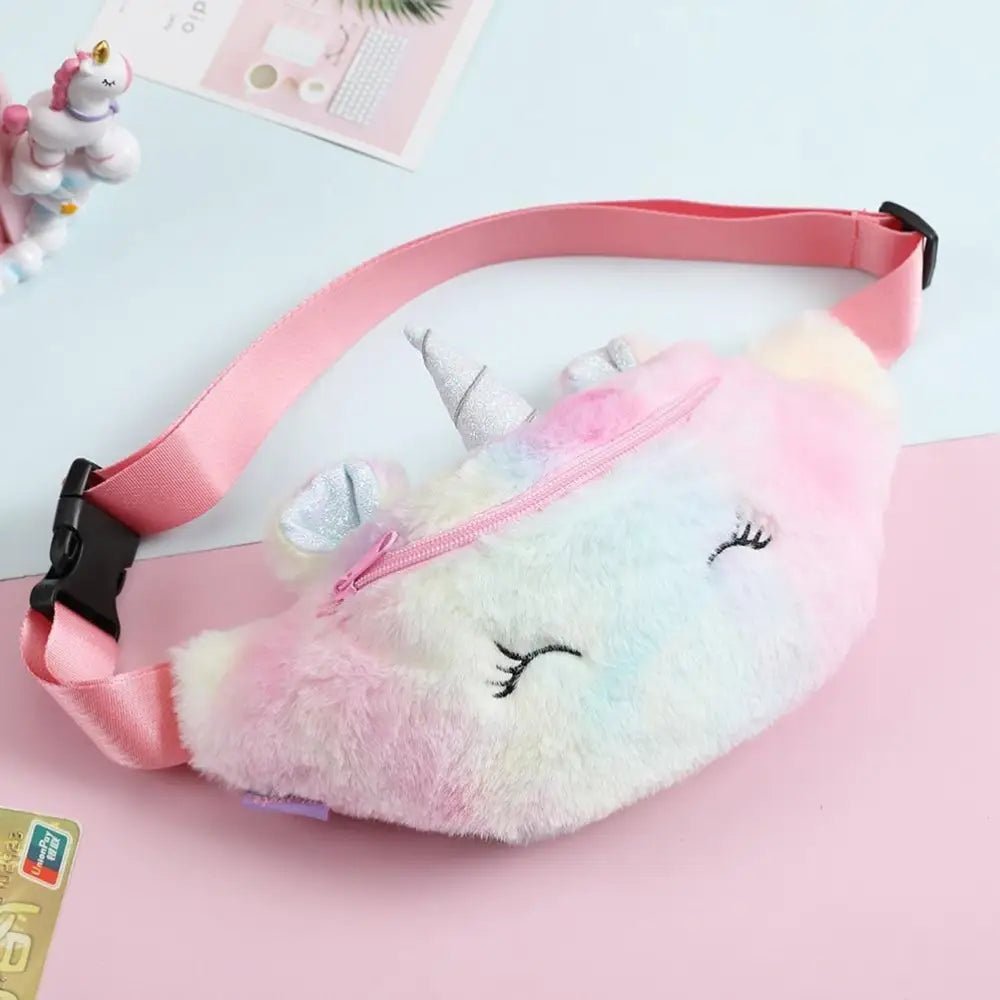 Milky Pastel Plush Unicorn Fanny Packs for Kawaii and Lolita Fashion - Cosparty