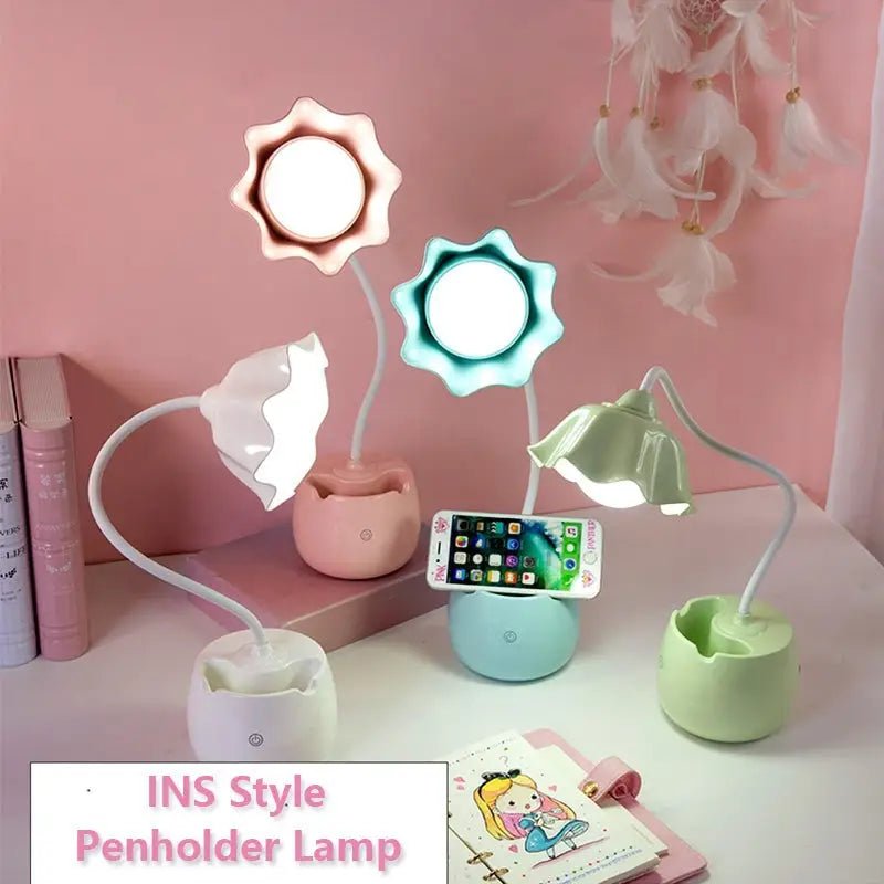 Milky Pastel Tulip Desk Lamp for Kawaii Bedrooms - Cosparty