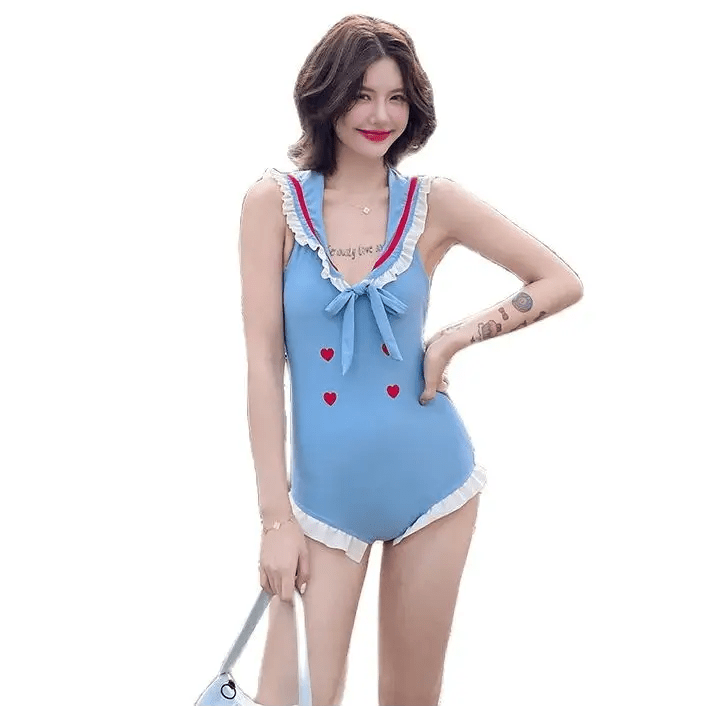 Nautical Sailor Inspired 50s Style Pinup Adult Onesie - Cosparty