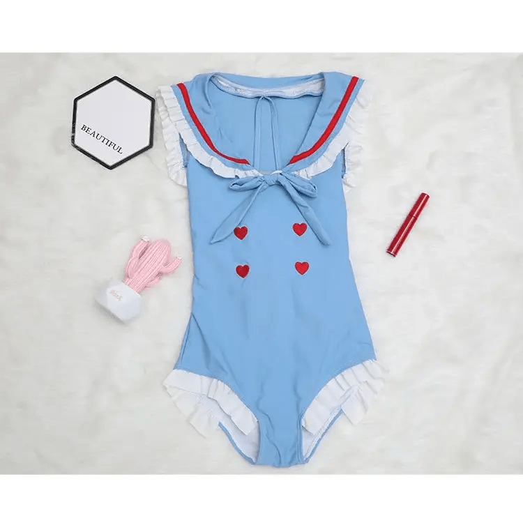 Nautical Sailor Inspired 50s Style Pinup Adult Onesie - Cosparty