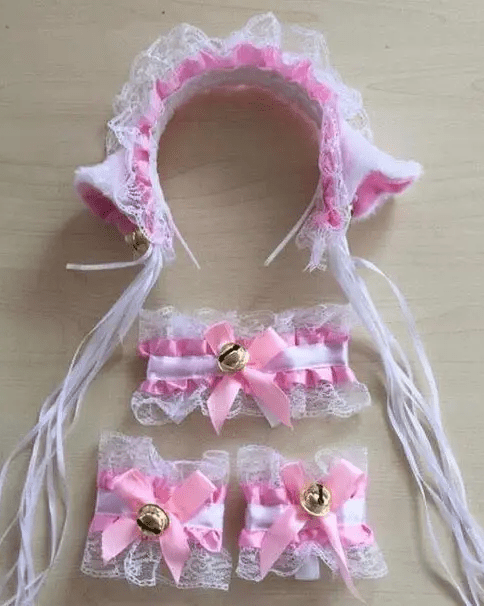 Neko Kitty Cat Complete Set with Headband, Collar, and Bracelets - Cosparty