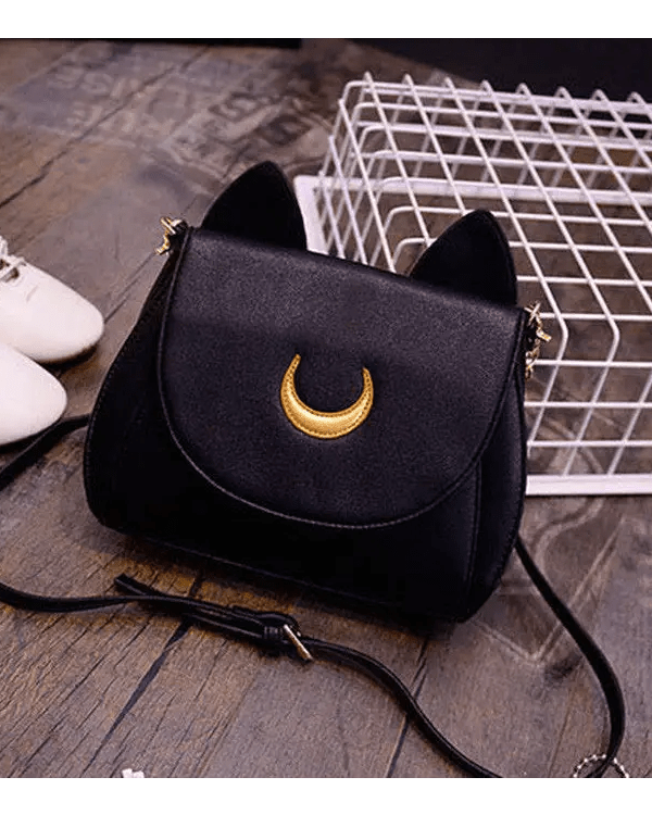 Neko Luna Cat Purse for Magical Girls in Black or White - Cosparty