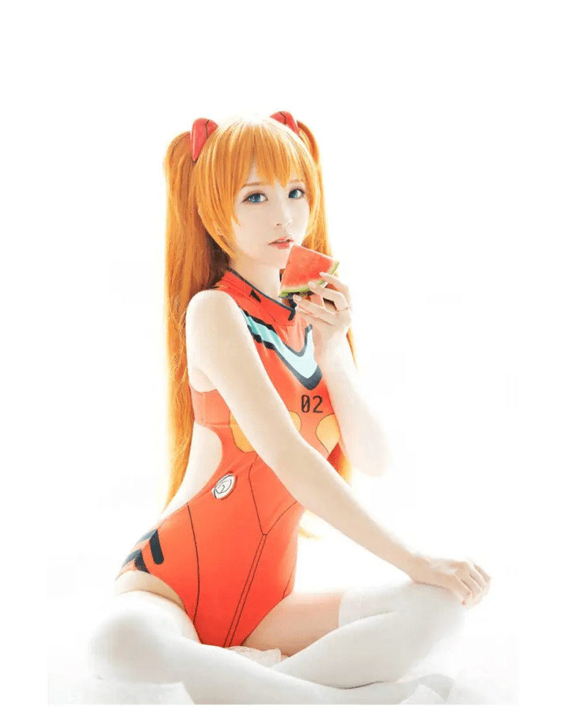 Neon Genesis Inspired Gamer Girl Bodysuit with Built - In Bra Liner - Cosparty