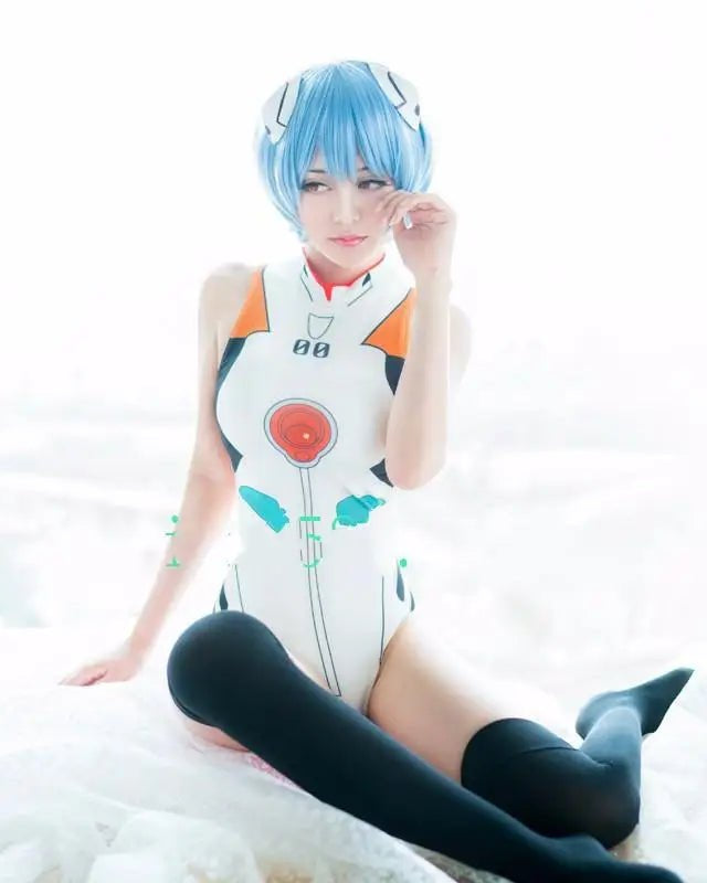 Neon Genesis Inspired Gamer Girl Bodysuit with Built - In Bra Liner - Cosparty