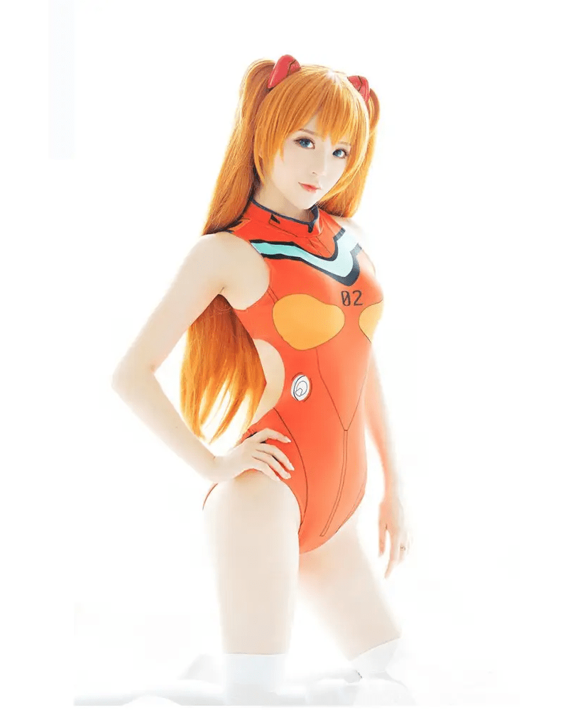 Neon Genesis Inspired Gamer Girl Bodysuit with Built - In Bra Liner - Cosparty