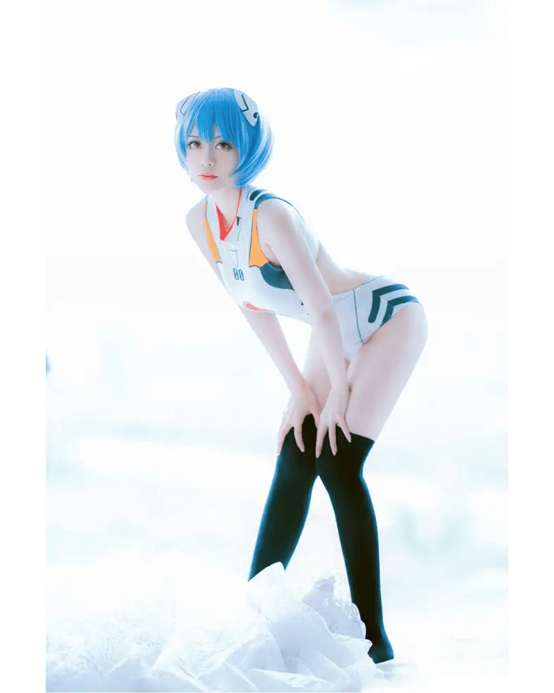 Neon Genesis Inspired Gamer Girl Bodysuit with Built - In Bra Liner - Cosparty