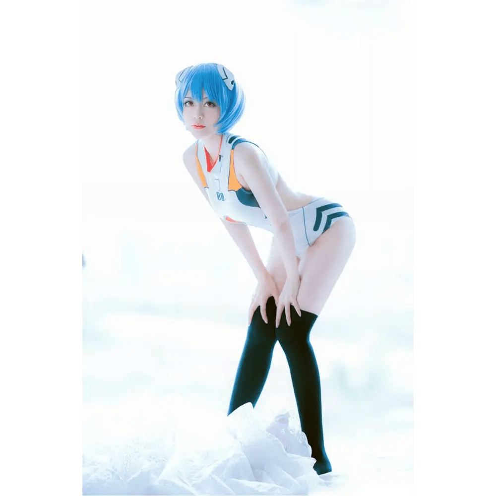 Neon Genesis Inspired Gamer Girl Bodysuit with Built - In Bra Liner - Cosparty