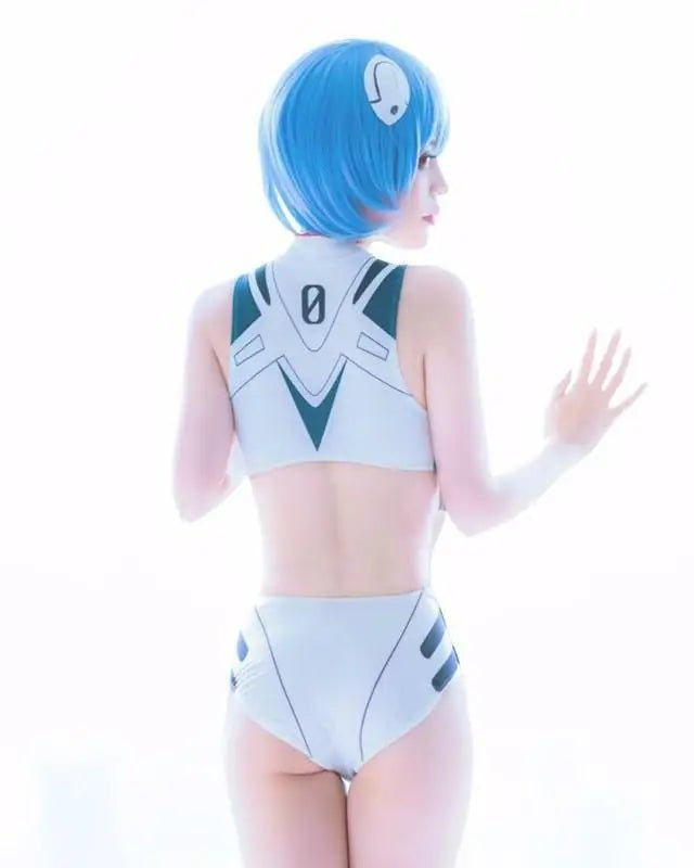 Neon Genesis Inspired Gamer Girl Bodysuit with Built - In Bra Liner - Cosparty