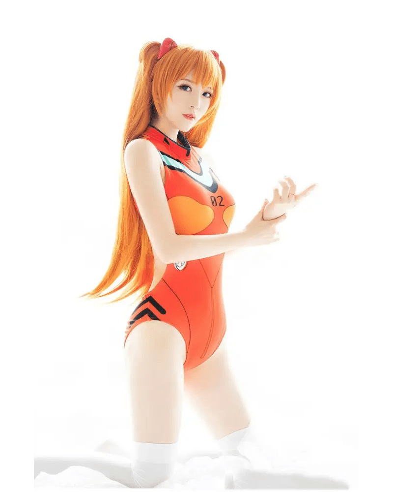 Neon Genesis Inspired Gamer Girl Bodysuit with Built - In Bra Liner - Cosparty