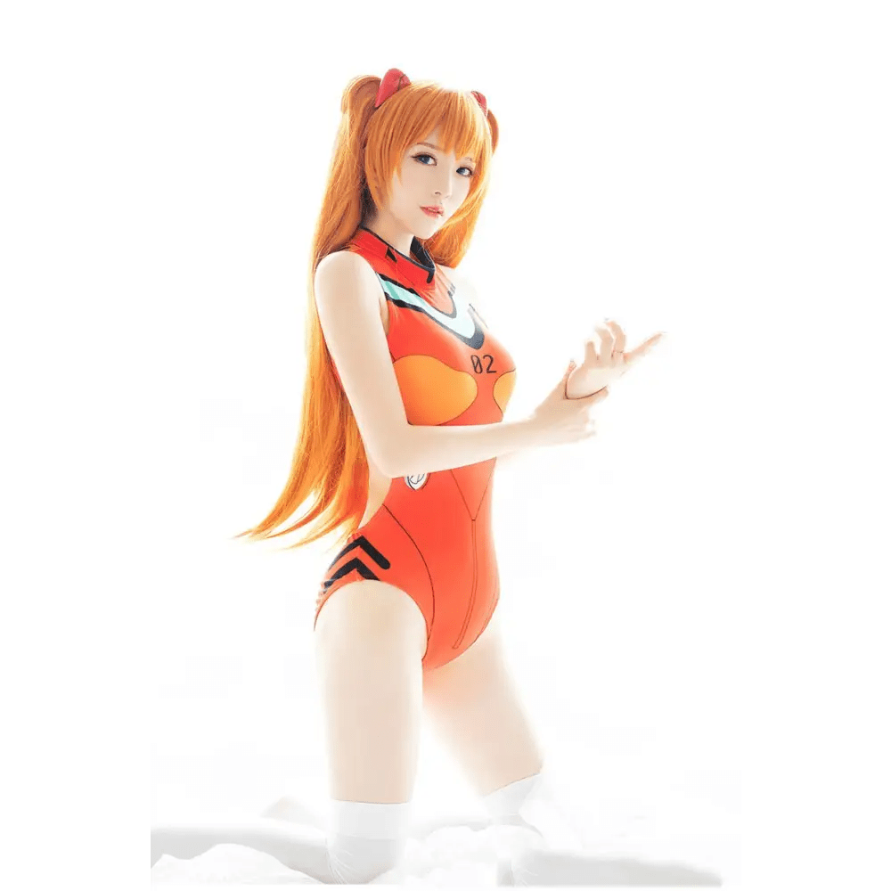 Neon Genesis Inspired Gamer Girl Bodysuit with Built - In Bra Liner - Cosparty
