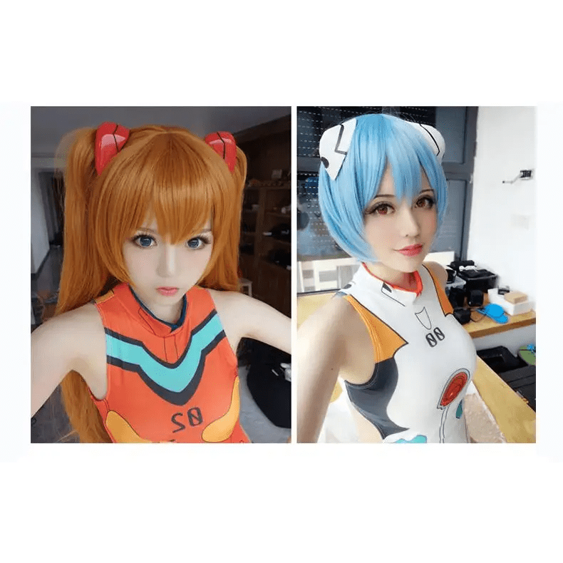 Neon Genesis Inspired Gamer Girl Bodysuit with Built - In Bra Liner - Cosparty