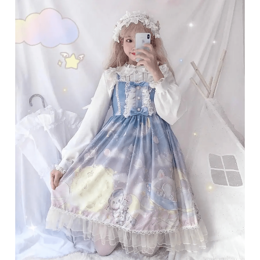 Outerspace Alien Inspired Lolita Dress for Cosmic Princesses - Cosparty