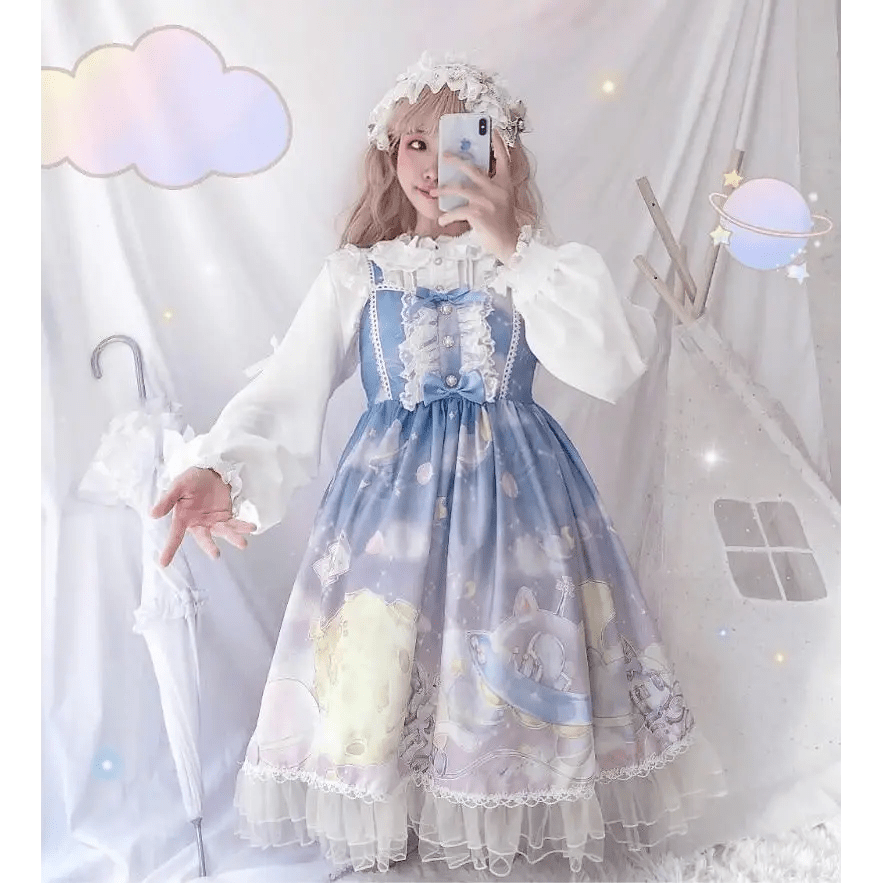 Outerspace Alien Inspired Lolita Dress for Cosmic Princesses - Cosparty