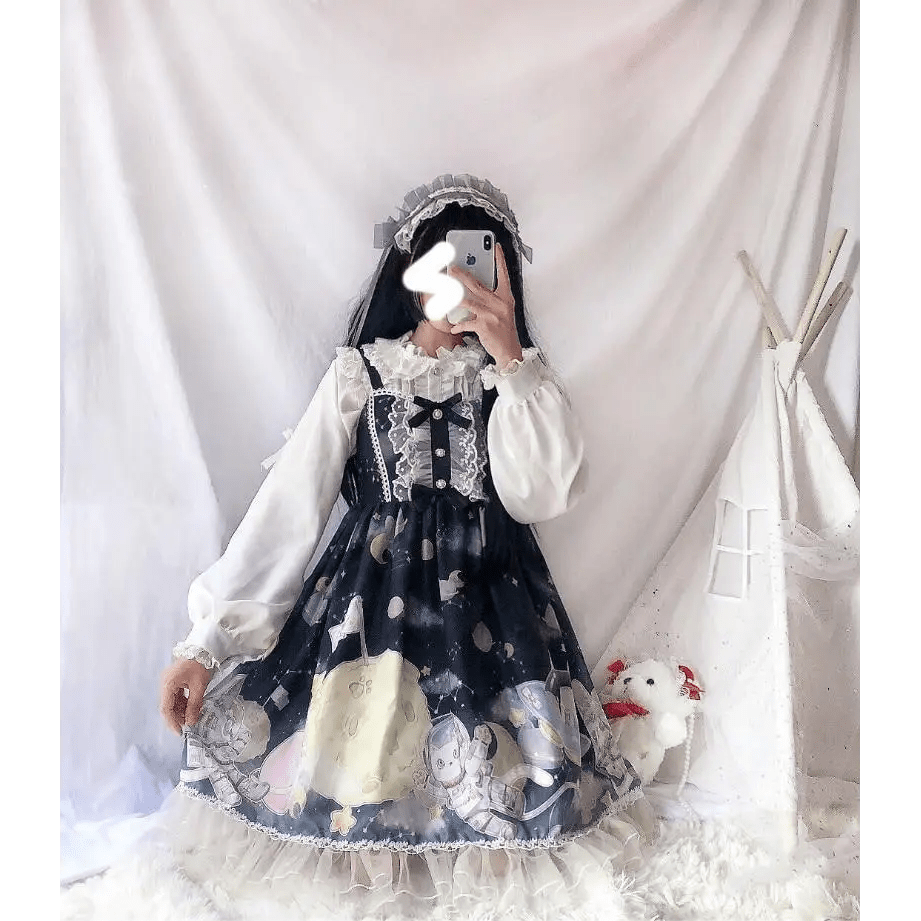 Outerspace Alien Inspired Lolita Dress for Cosmic Princesses - Cosparty