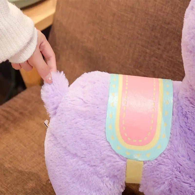 Pastel Alpaca Plush Toy with Candy Colored Saddle - Cosparty