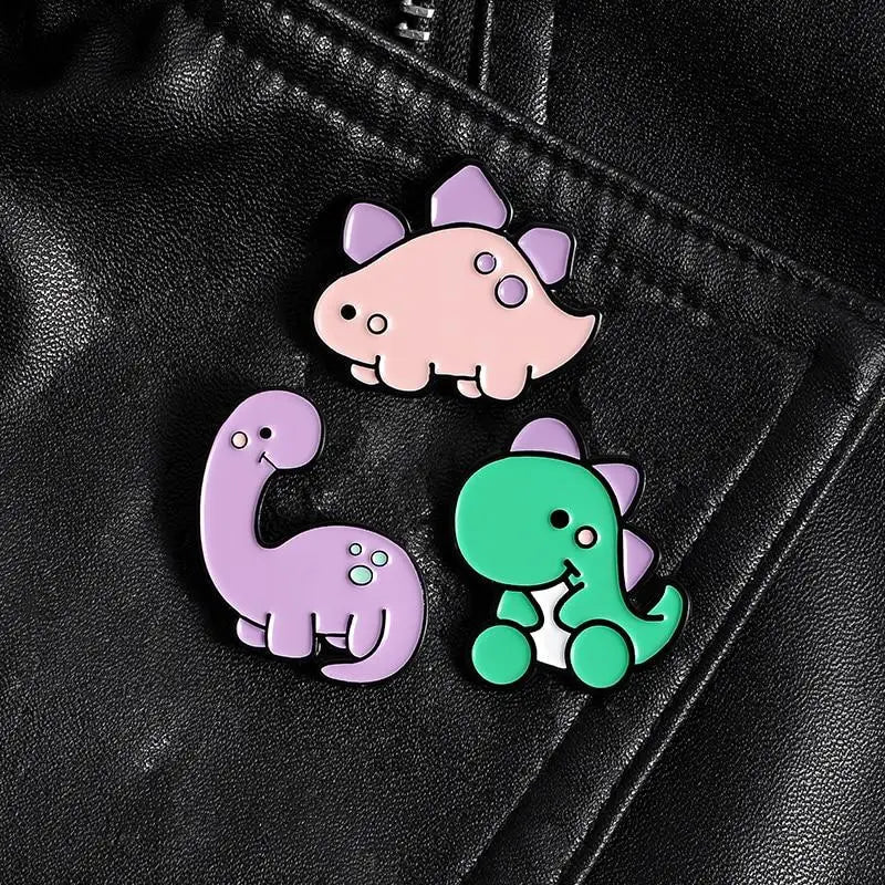 Pastel Baby Dinosaur Enamel Pins from Nomming Usagi New Condition - Cosparty