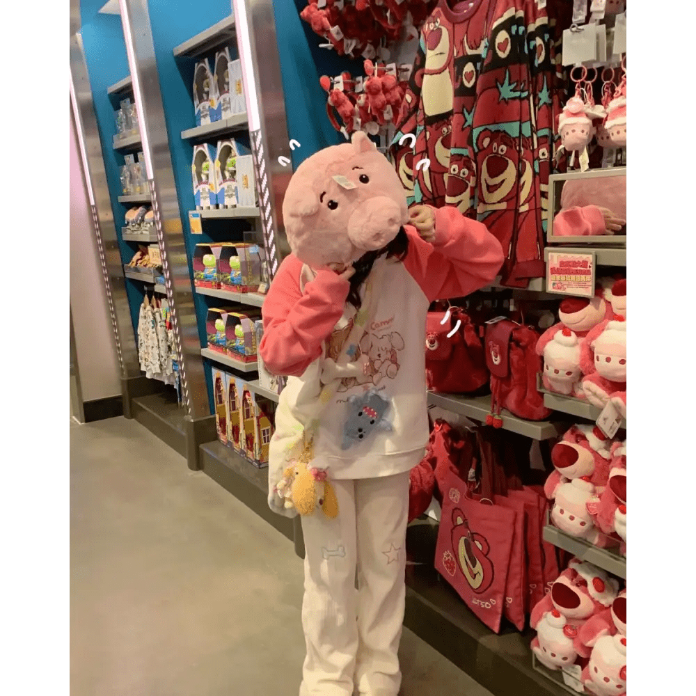 Pastel Candy Colored Kawaii Pants with Embroidered Star and Bone - Cosparty