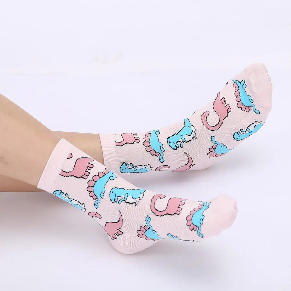 Pastel Dinosaur Socks for a Fun and Cute Fashion Statement - Cosparty