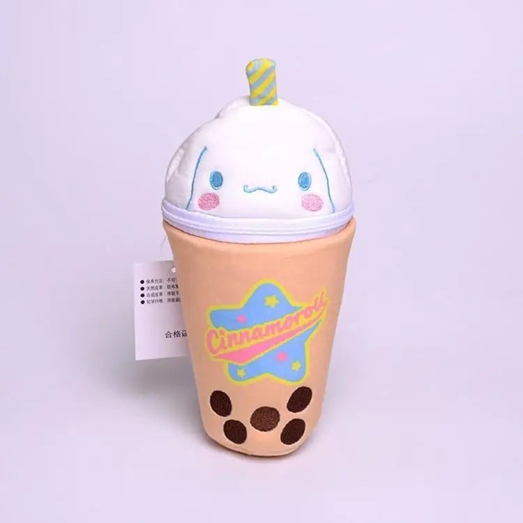 Pastel Fairy Kei Stationary Bags Featuring Kawaii Characters and Bubble Tea - Cosparty