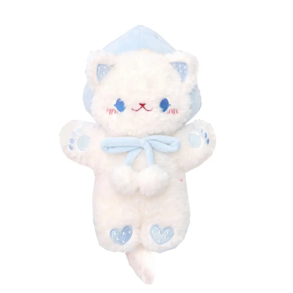 Pastel Furry Kitten Backpack with Hand Embroidered Paws - Cosparty