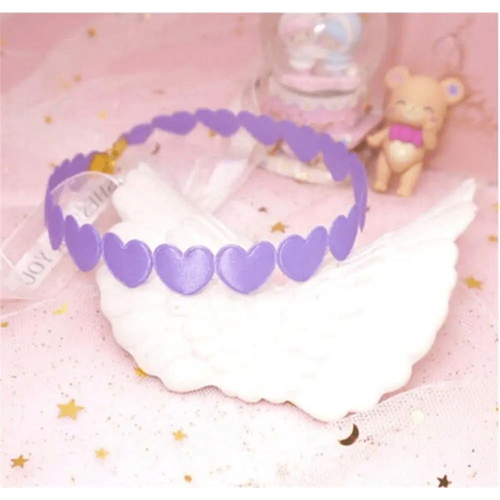 Pastel Heart Tattoo Necklace with Clasp Closure for a Dainty Look - Cosparty