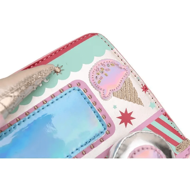 Pastel Ice Cream Truck Handbag with Adjustable Strap and Zipper Closure - Cosparty