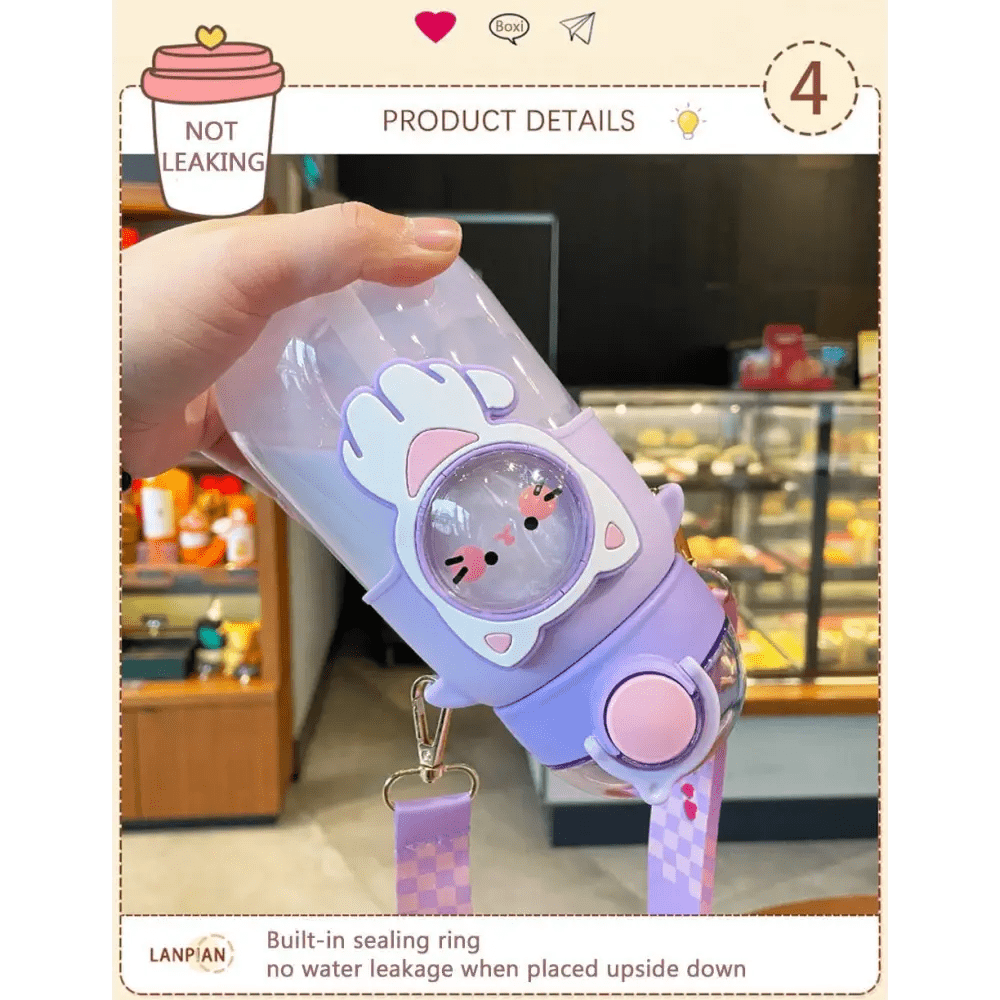 Pastel Kawaii Cat and Bunny Water Bottles for Cute Lovers - Cosparty