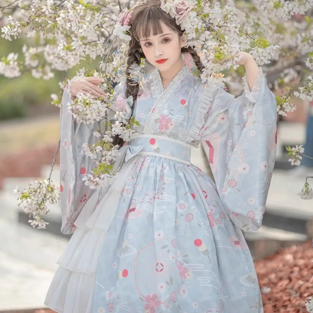 Pastel Kimono Lolita Dress for Kawaii Princesses - Cosparty