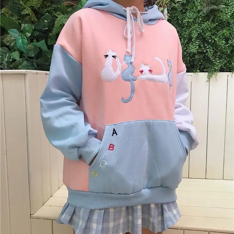 Pastel Kitten Hoodie for Cat Lovers - Cosparty