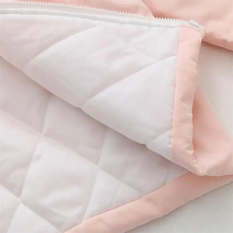 Pastel Kitten Windbreaker in Pink & Blue for Bitter Cold Protection - Cosparty