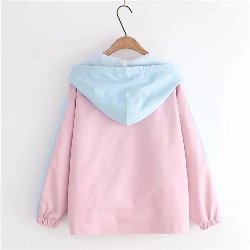 Pastel Love You Windbreaker Coat Inspired by Fairy Kei Fashion - Cosparty