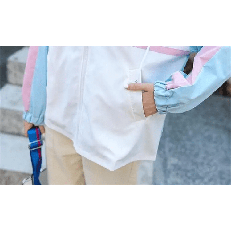 Pastel Love You Windbreaker Coat Inspired by Fairy Kei Fashion - Cosparty