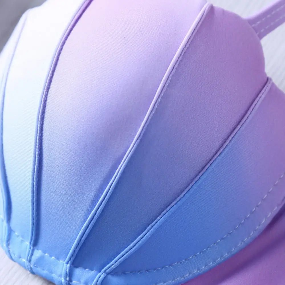 Pastel Mermaid Shell Bikini Set with Versatile Strap and Brief Styles - Cosparty