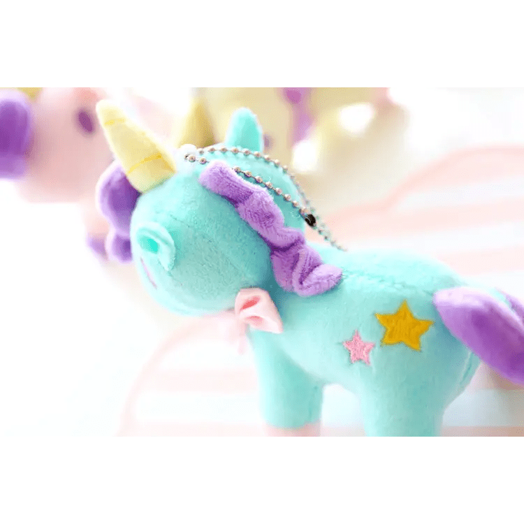 Pastel Miniature Unicorn Plush Keychain and Phone Strap - Cosparty