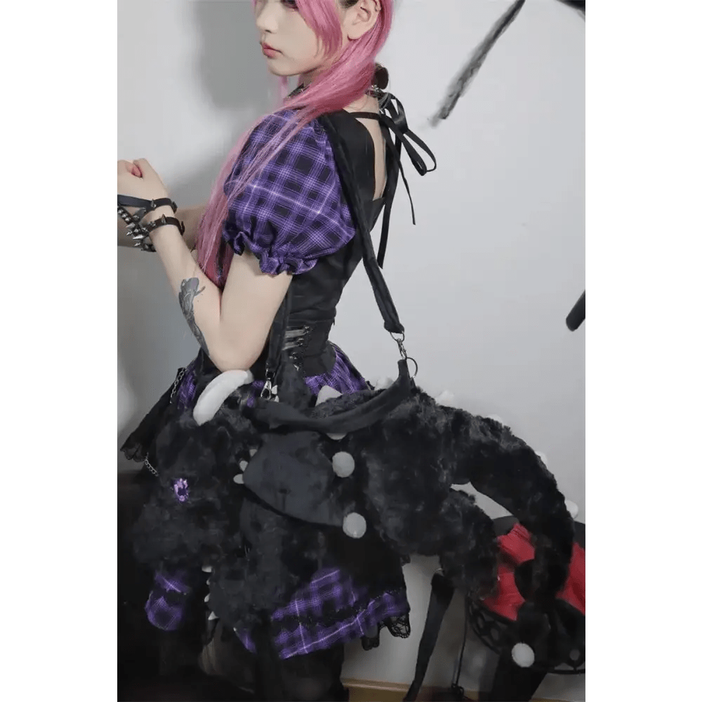 Pastel Party Dragon Plush Handbag for Kawaii Fashion Enthusiasts - Cosparty