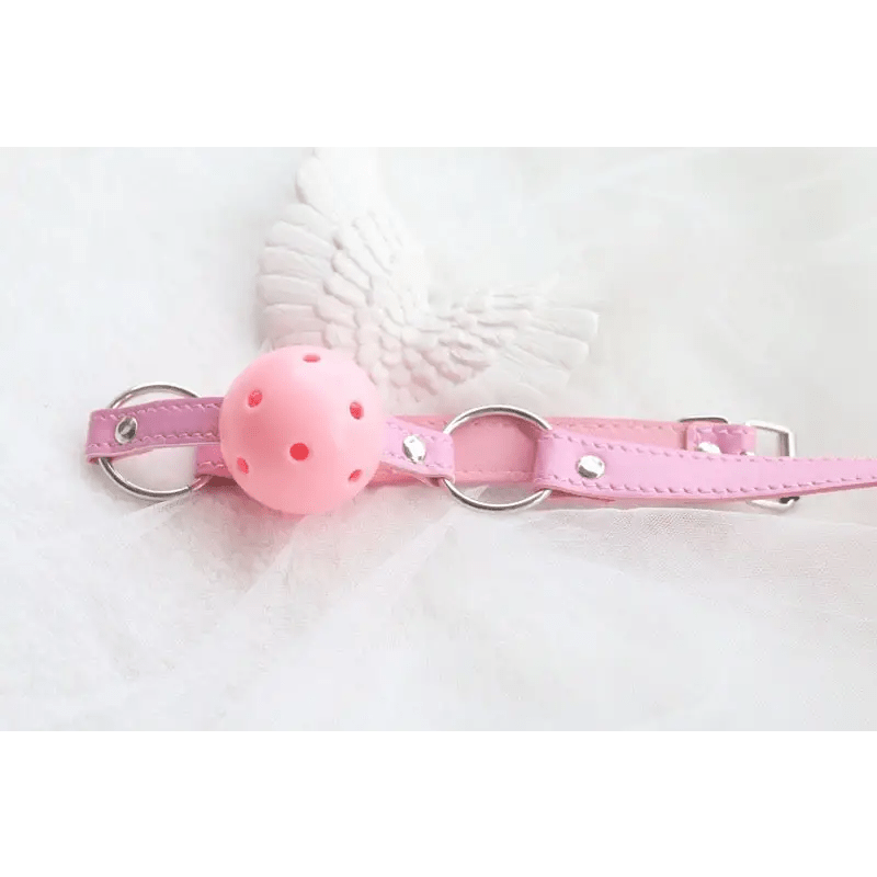 Pastel Pink Ball Style Gag in Vegan and Non - Toxic Materials - Cosparty