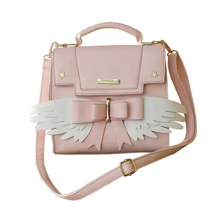 Pastel Pink Card Captor Sakura Inspired Handbag with 3D Wings - Cosparty