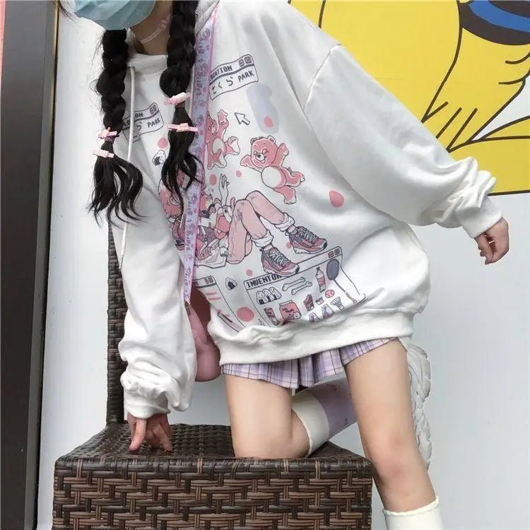 Pastel Pink Fairy - Kei Hoodie with Anime Girl Print Org Instock New Condition - Cosparty