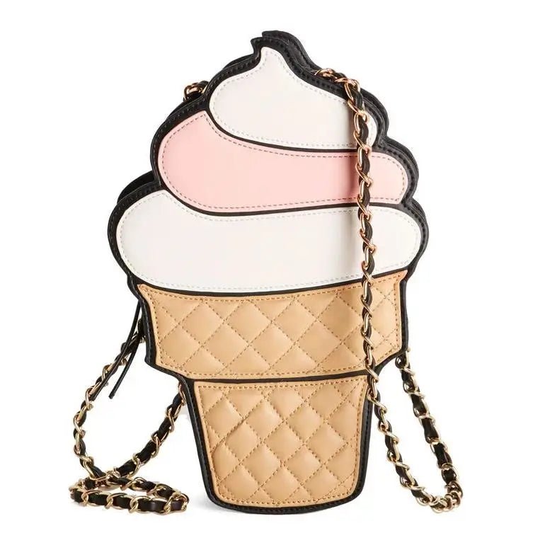 Pastel Pink Ice Cream Cone Purse for Kawaii Harajuku Style - Cosparty