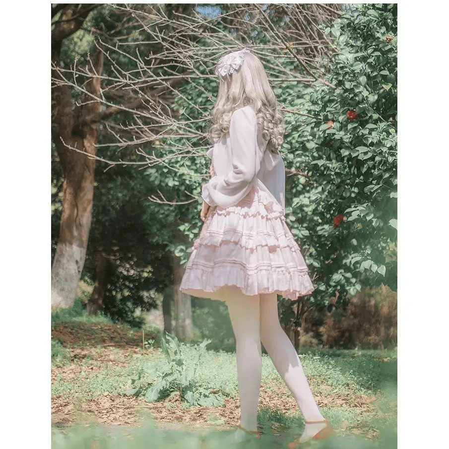 Pastel Pink Lolita Dress for Elegant Kawaii Fashion Lovers - Cosparty