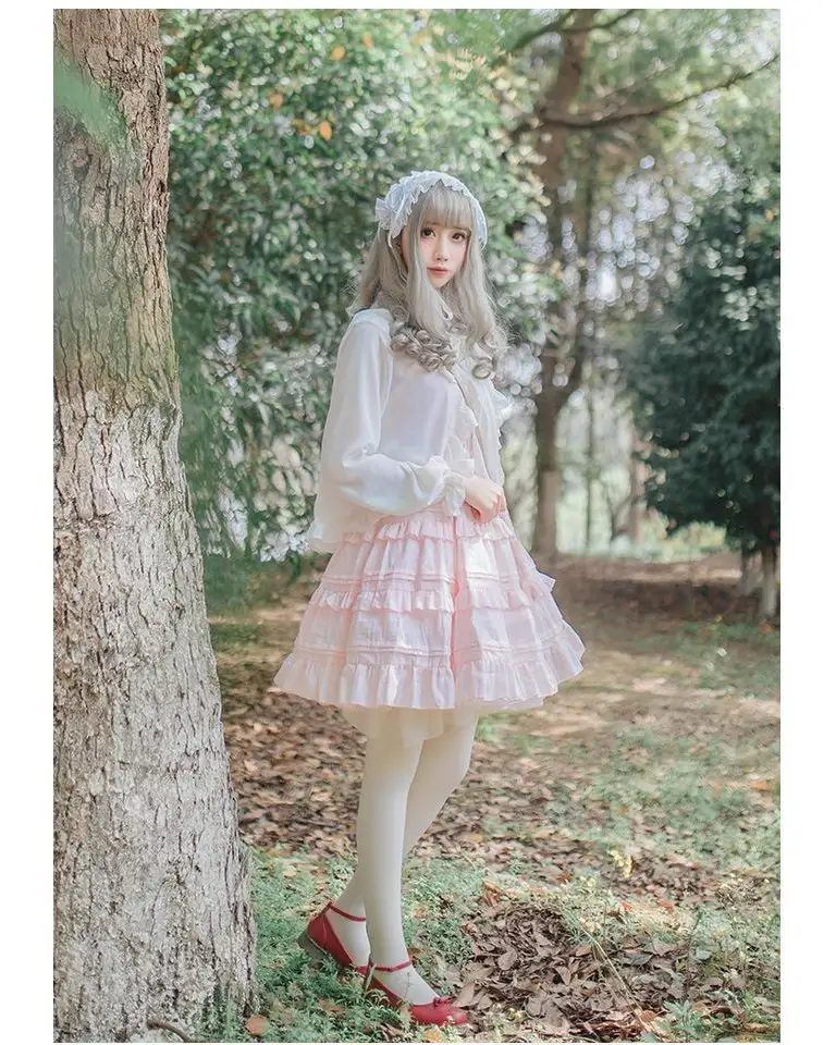 Pastel Pink Lolita Dress for Elegant Kawaii Fashion Lovers - dress