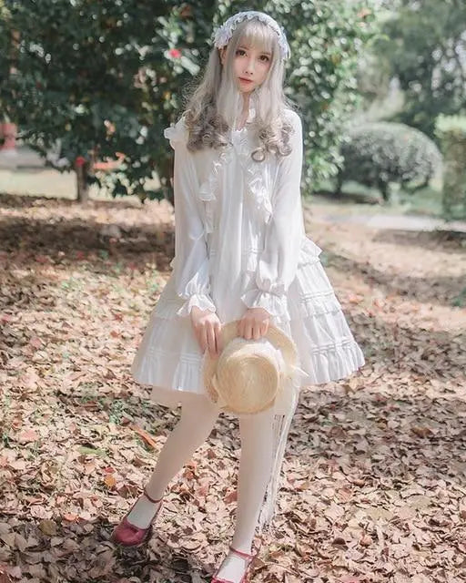 Elegant Girly Sweet Lolita Dress Pink Kawaii Harajuku Princess Fashion