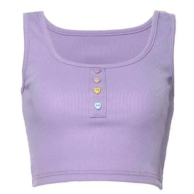 Pastel Purple Candy Colored Crop Top for a Sweet Girly Look - Cosparty