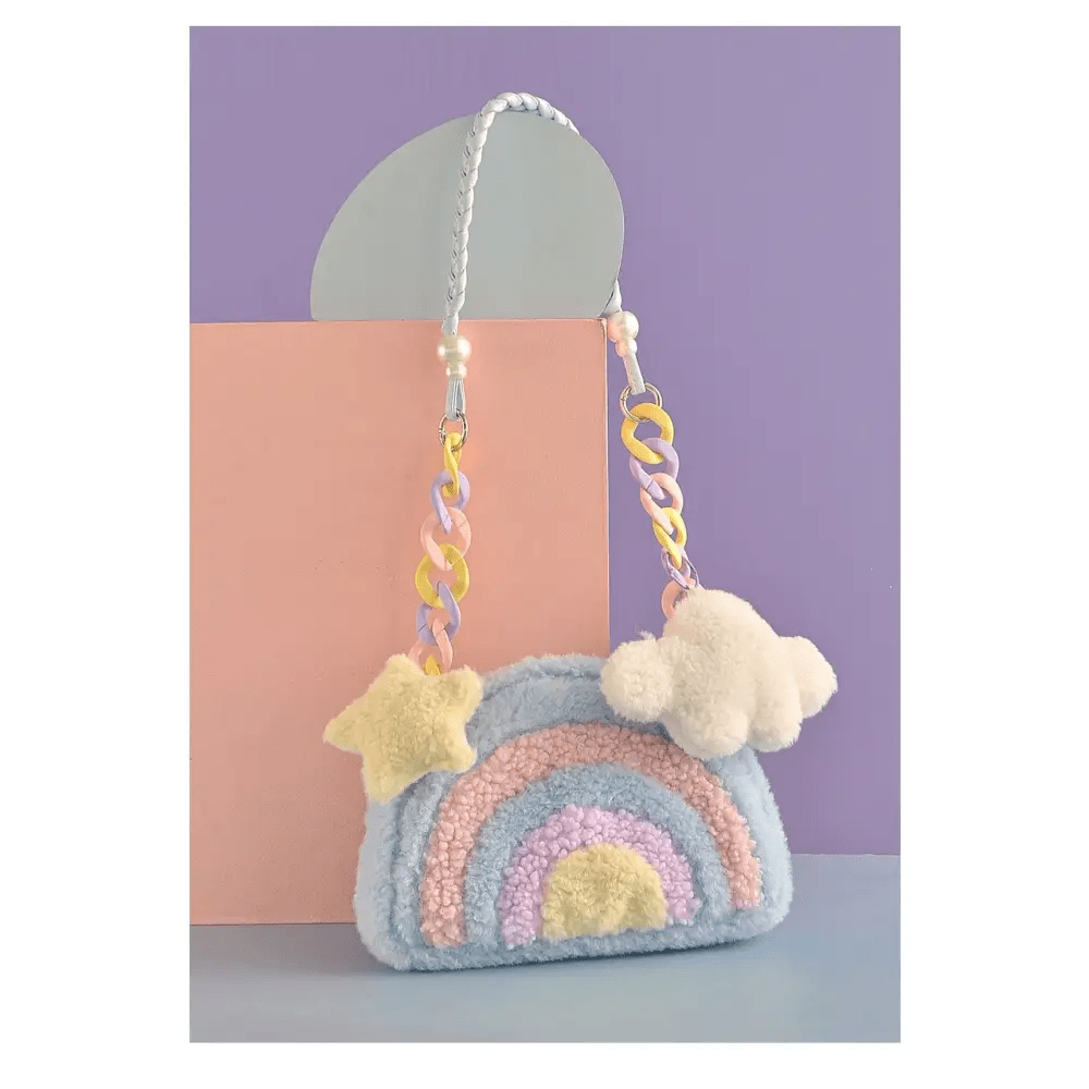 Pastel Rainbow Cloud Purse for Kawaii Style Lovers - Cosparty