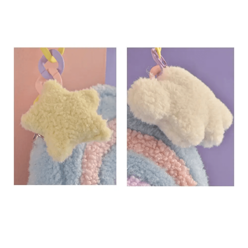 Pastel Rainbow Cloud Purse for Kawaii Style Lovers - Cosparty