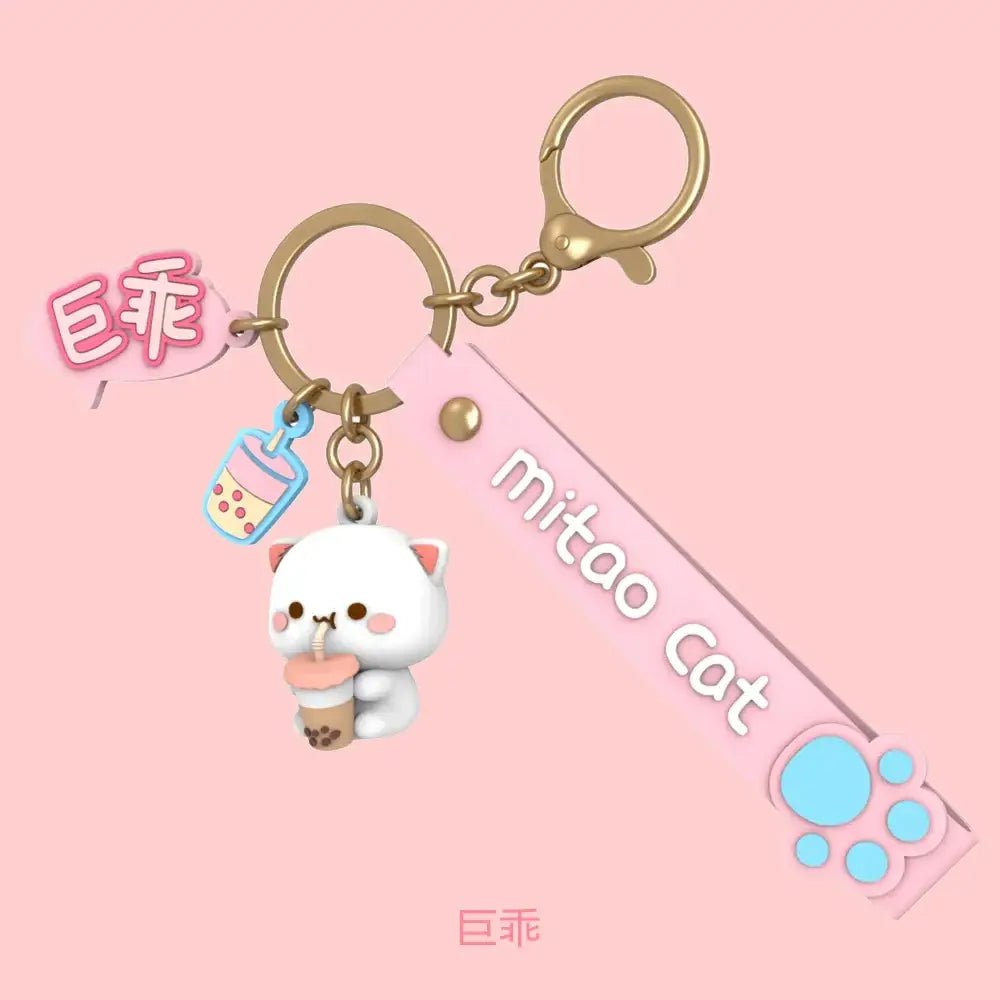 Peach & Goma Cat Keychains for Cute Accessory Lovers - Cosparty