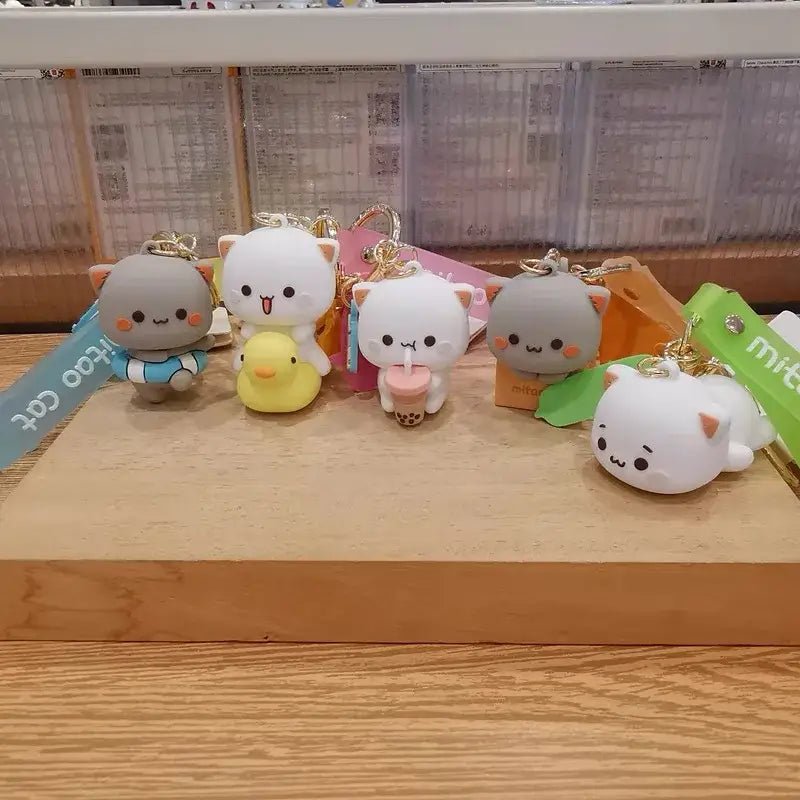 Peach & Goma Cat Keychains for Cute Accessory Lovers - Cosparty