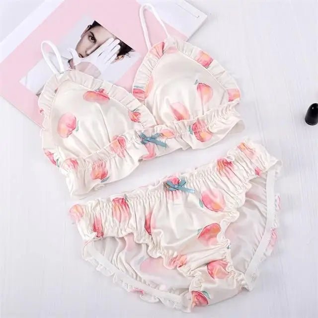 Peach Lingerie Set in Stock for Kawaii Fashion Lovers - Cosparty